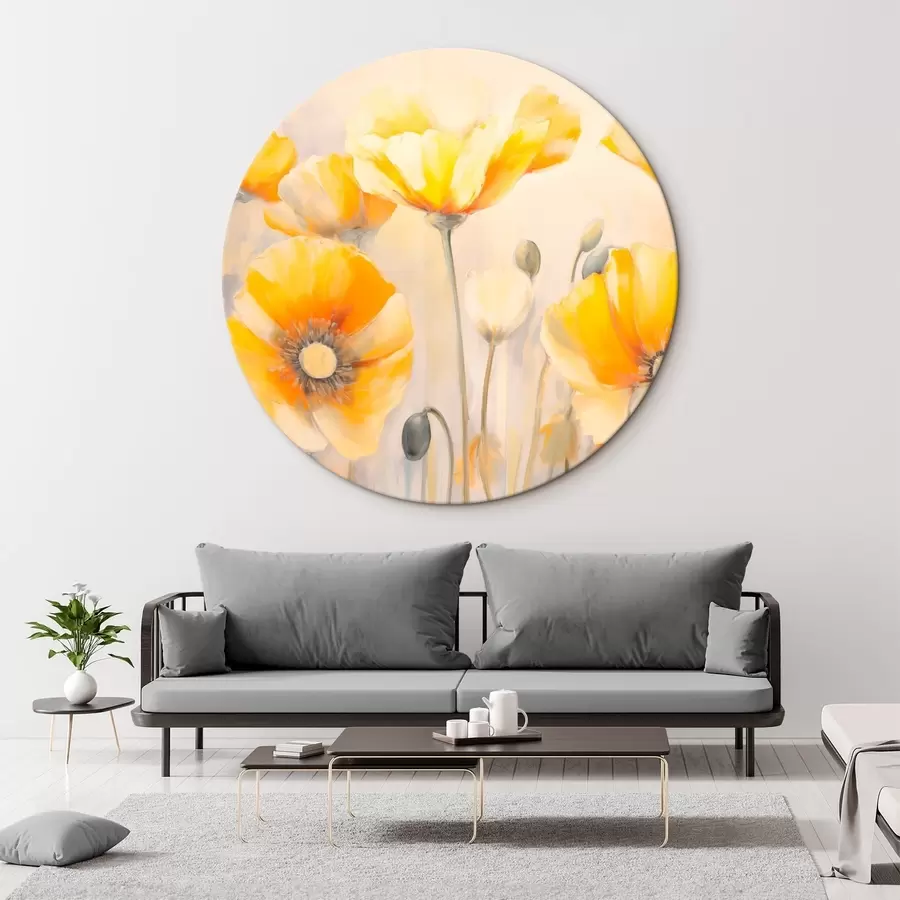  Schilderijen Gele klaprozen r43024