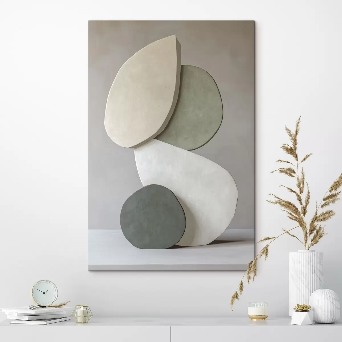  Peintures Composition avec des pierres, réalisme, couleurs pastel, éclairage naturel s43050