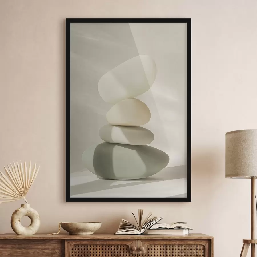 Fotobehang Realistische stenen, pastelkleuren, natuurlijke verlichting f43049