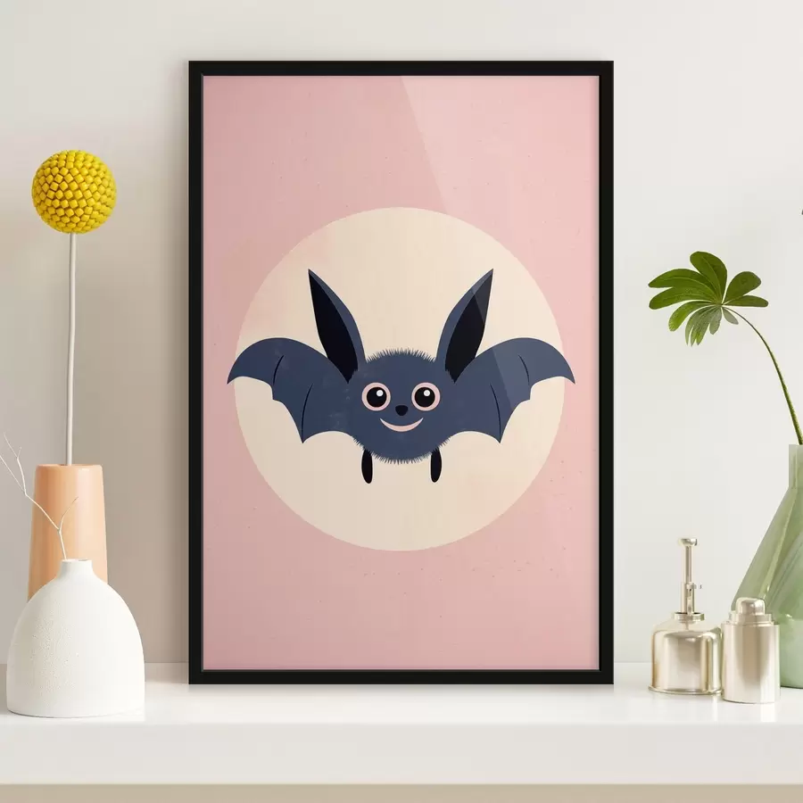 Fotobehang Maanverlichte vleermuis f43151