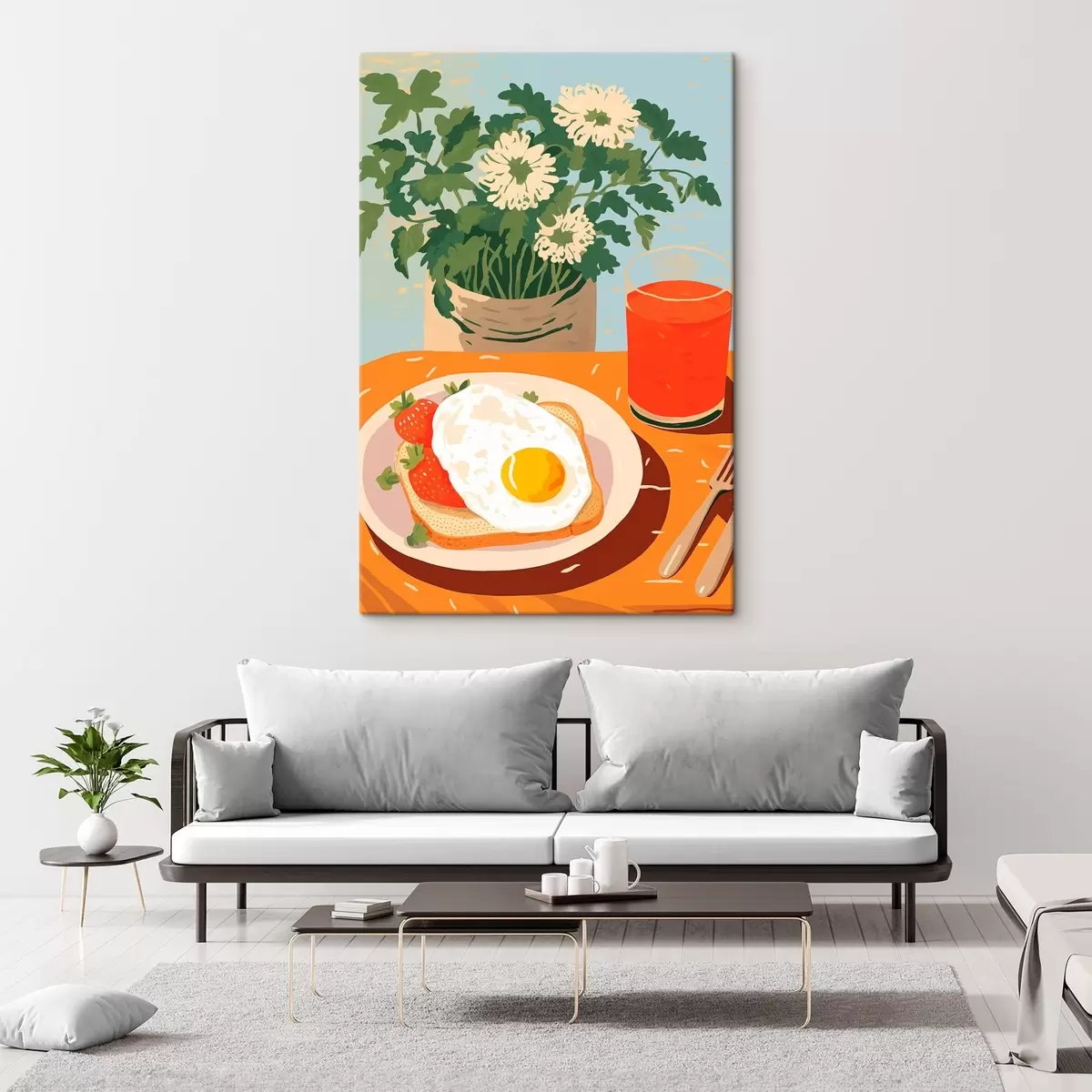  Schilderijen Croissants als ontbijt s43140