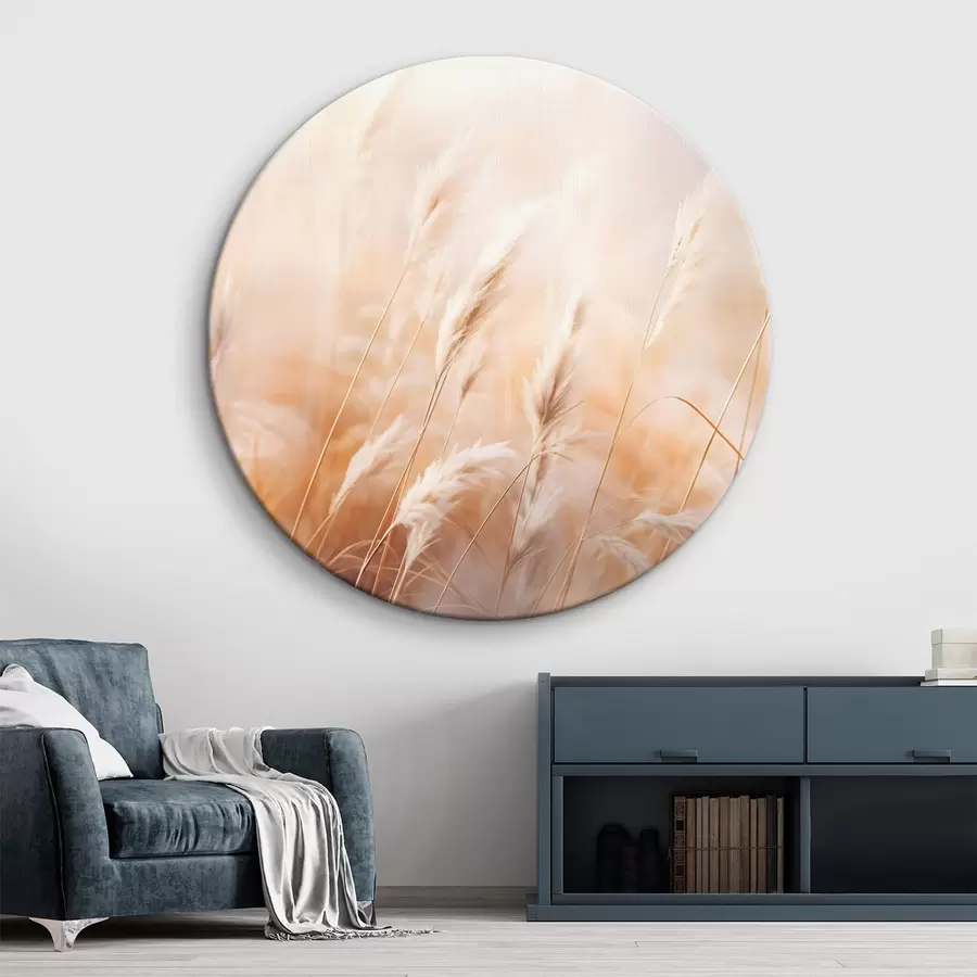  Peintures L'herbe de la pampa avec une lumière douce et diffuse, créant une ambiance chaleureuse, l'arrière-plan est un mélange de couleurs pastel r43157