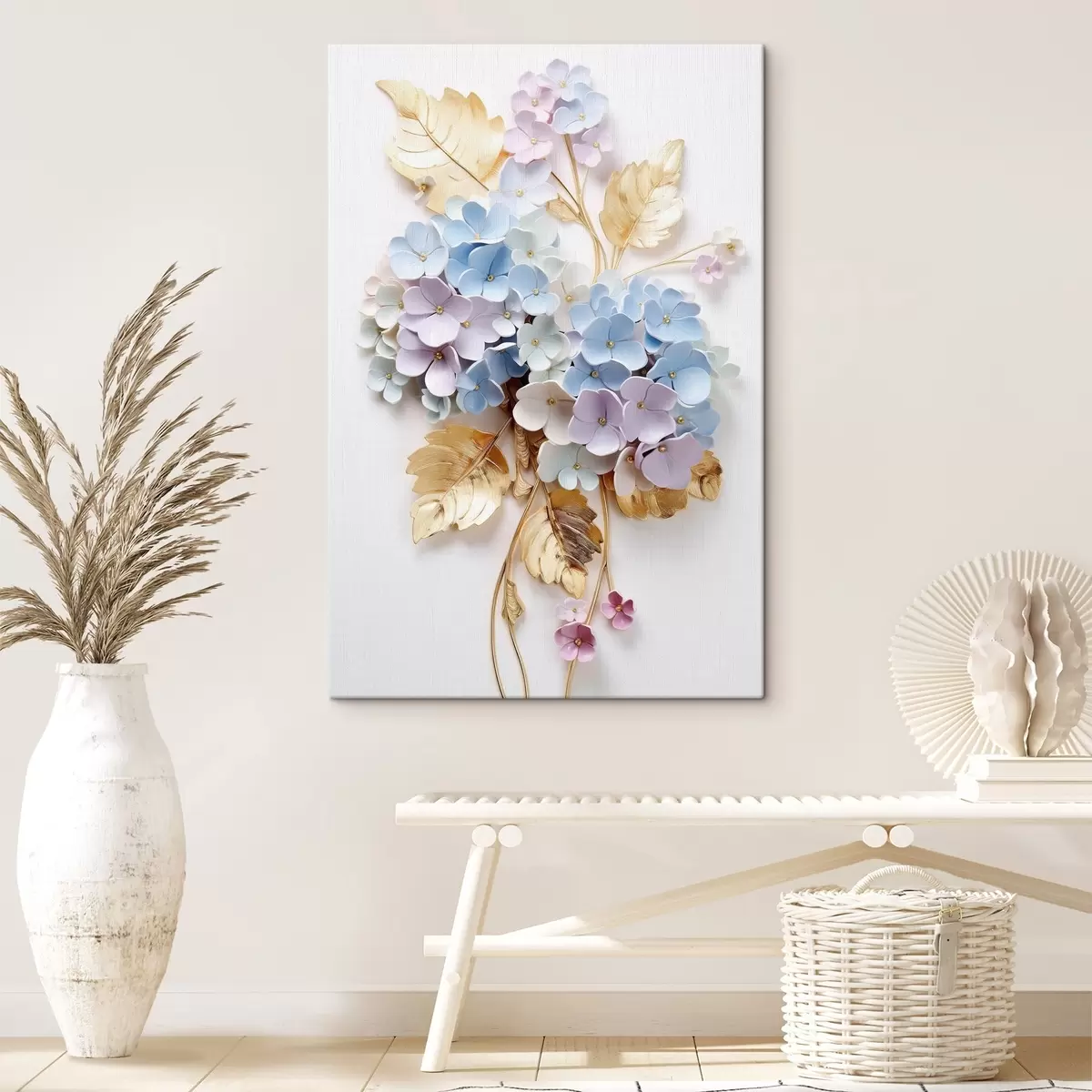 Peintures Branches tendres d'hortensia s43122