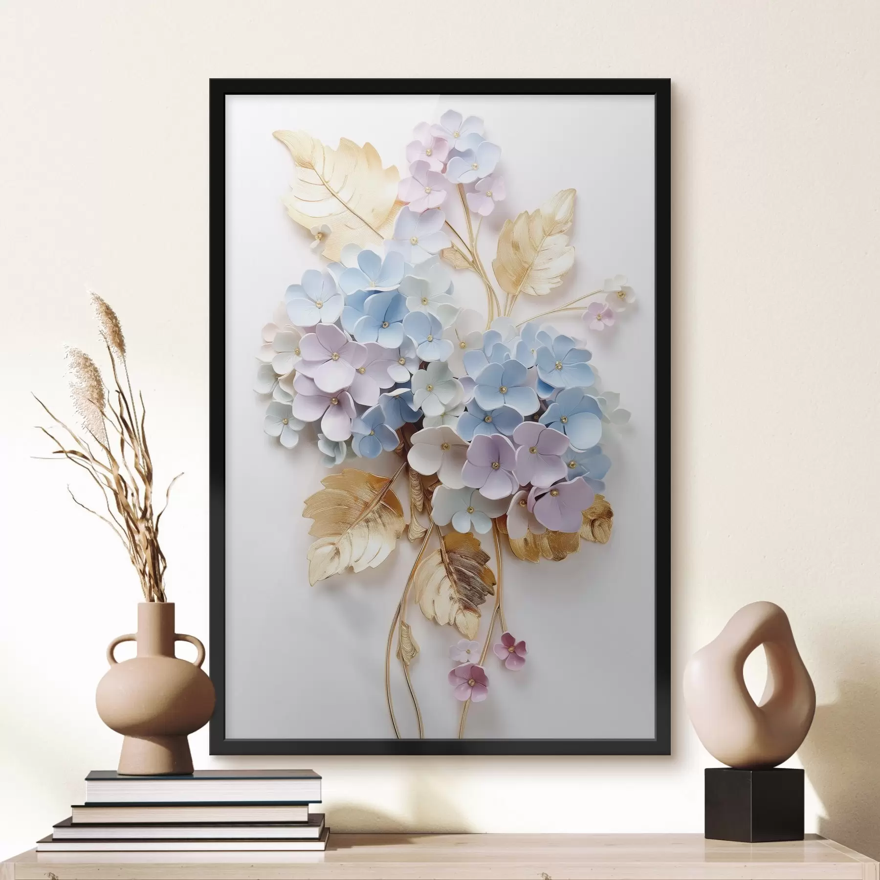 Papier peint photo Branches tendres d'hortensia f43122