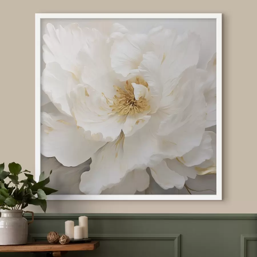 Papier peint photo Grande fleur blanche f43126