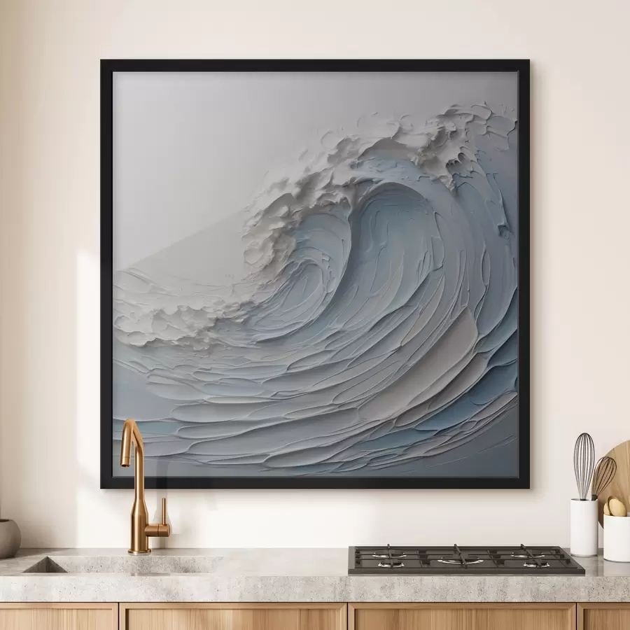 Fotobehang Abstracte golf imitatie penseelstreken f43194