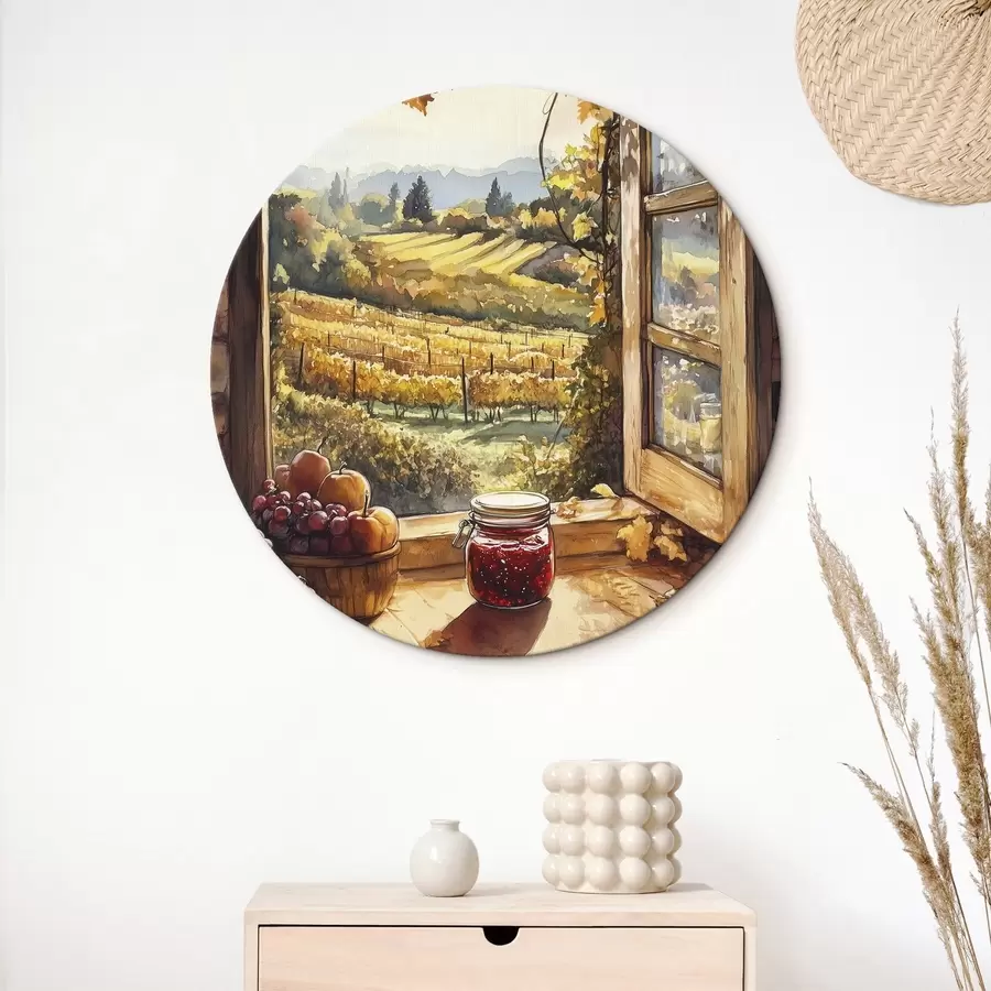  Peintures Récolte dans le village, rustique, fruits, confiture, paysages de nature, style aquarelle r43186