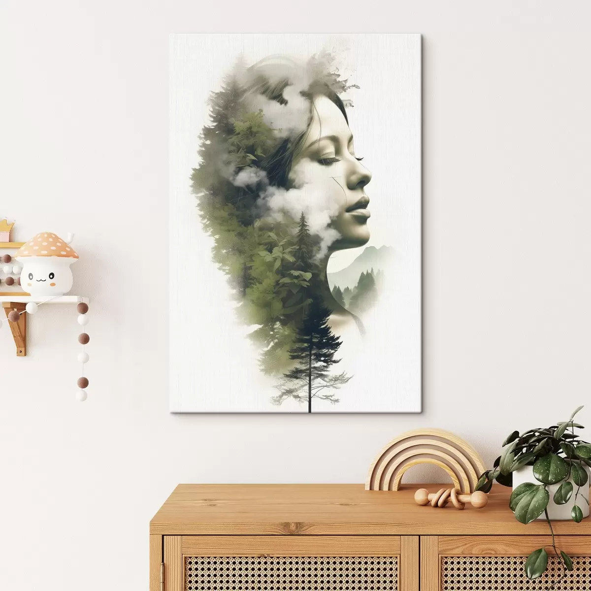  Schilderijen Mensen, meisje, natuur, abstract beeld s43206