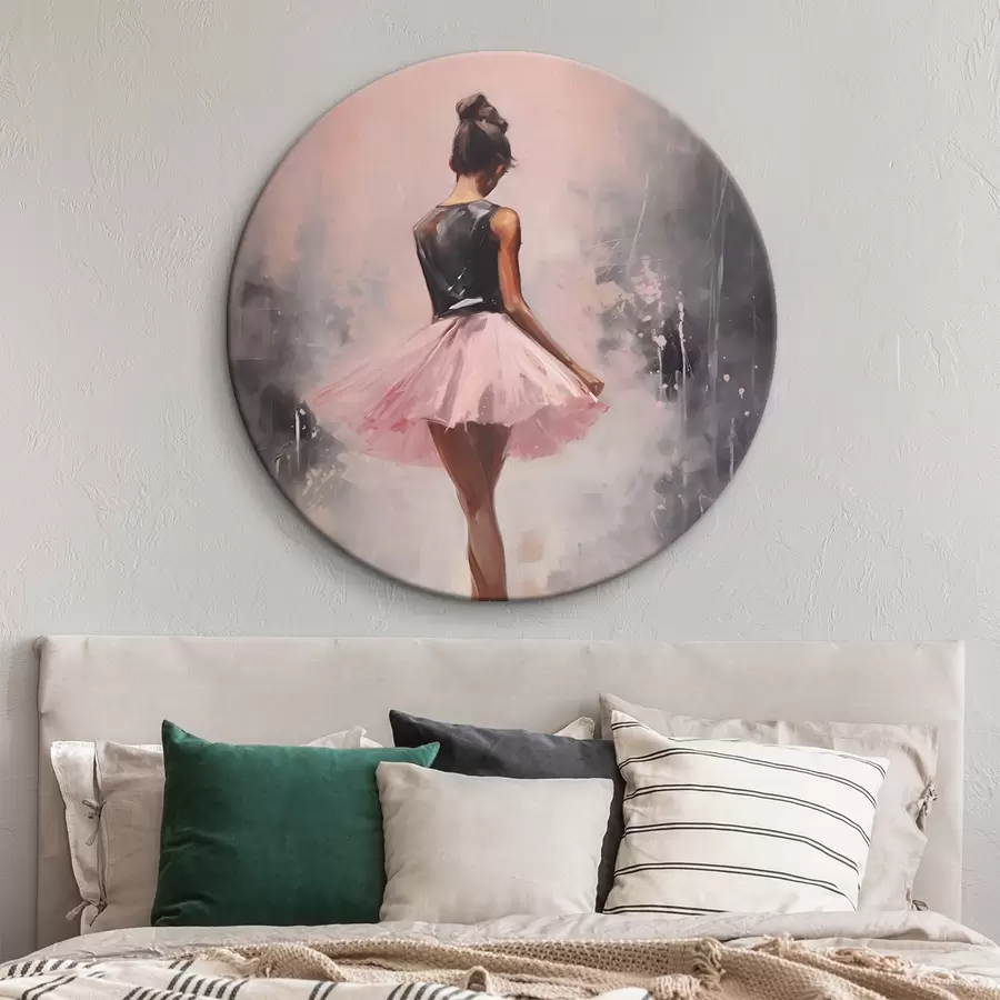  Schilderijen Een meisje in een roze rok r43204