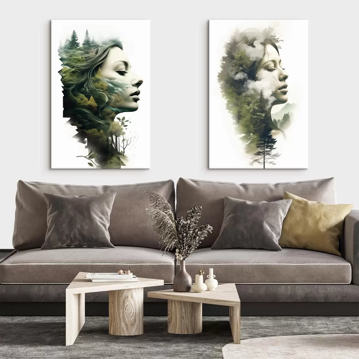  Schilderijen Mensen, meisjes, natuur m00427