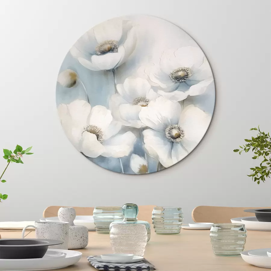  Schilderijen Witte vintage bloemen r43047