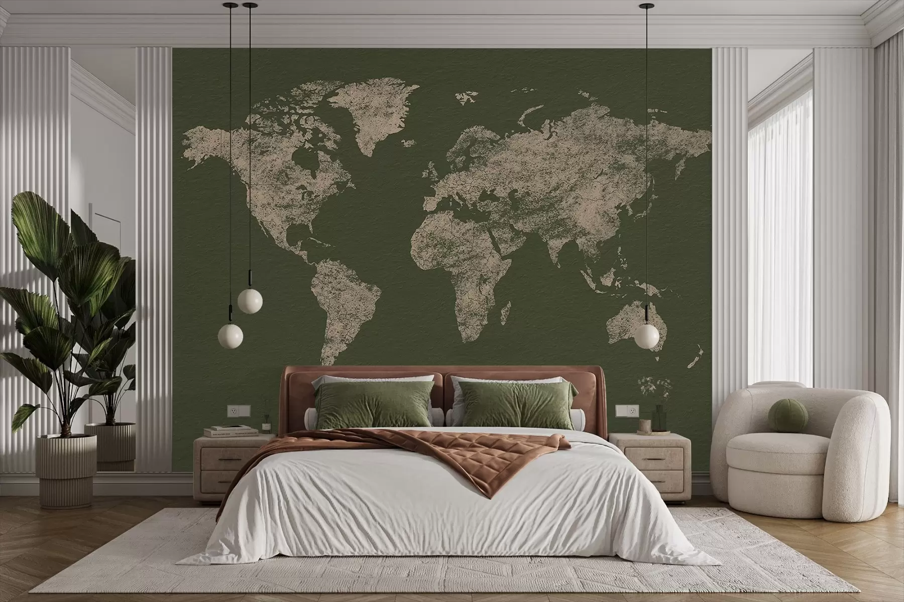 Papier peint photo Carte des textures du monde w03312v4