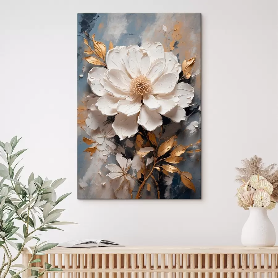  Schilderijen witte bloem s43090