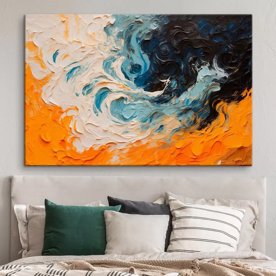  Peintures Mer déchaînée abstraite dans le style de la peinture à l'huile s43095