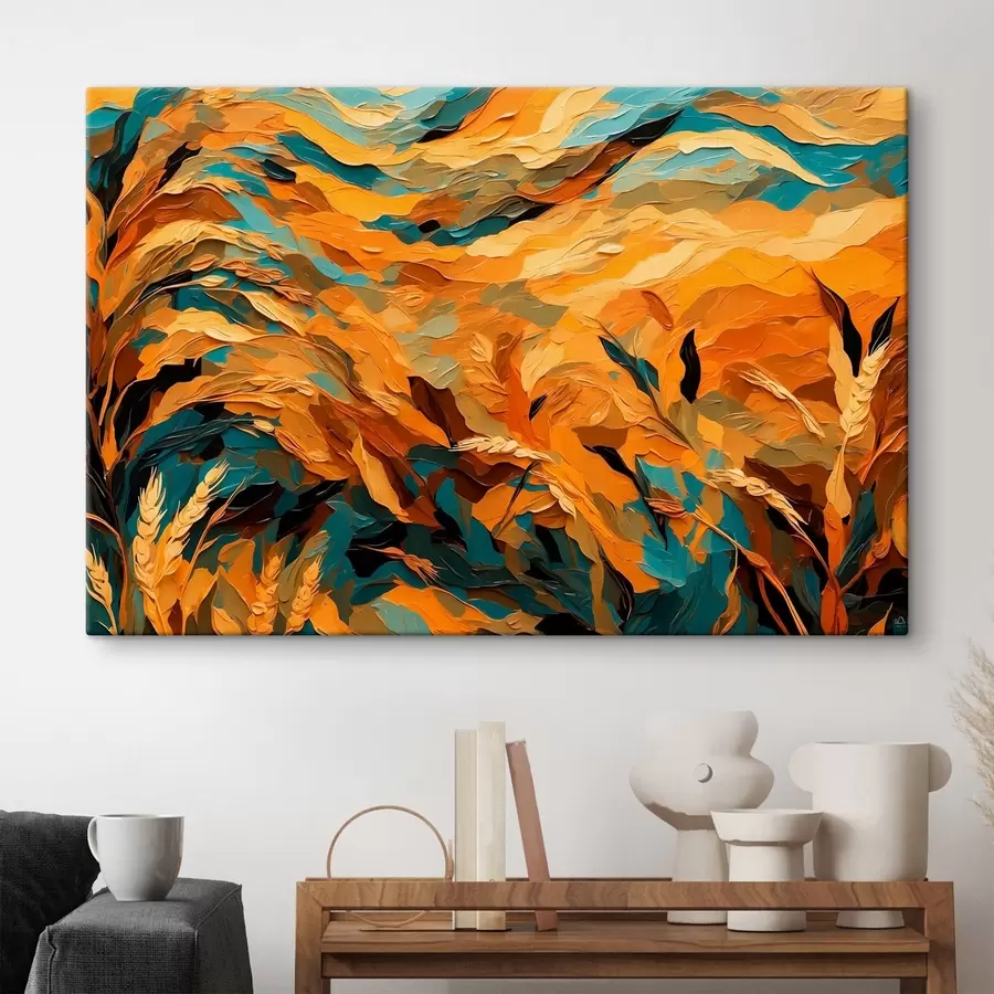  Peintures Champ de blé abstrait en peinture à l'huile s43096