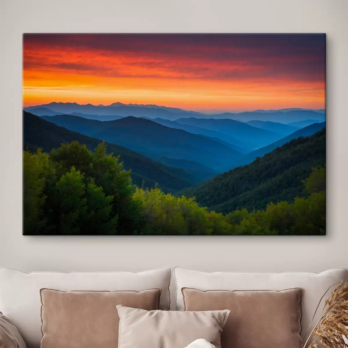  Peintures Vue des montagnes à l'aube s43119