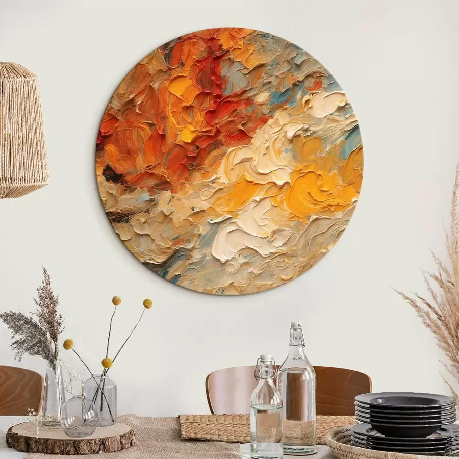  Schilderijen Rood en wit abstract olieverfschilderij r43092