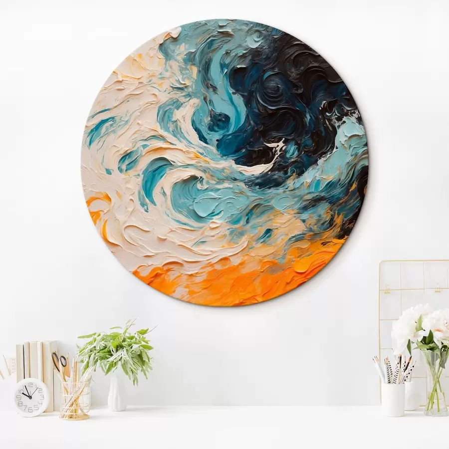  Schilderijen Abstracte woeste zee in olieverfschilderijstijl r43095