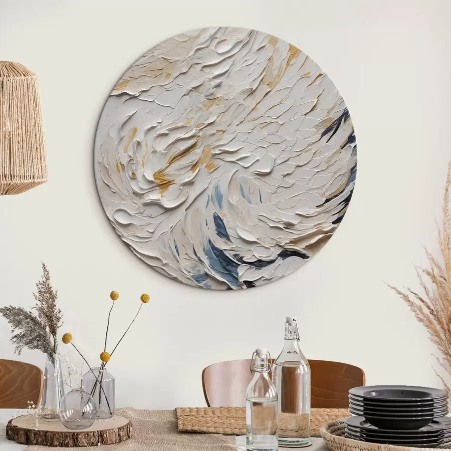  Schilderijen Abstracte witte vleugel in olieverfschilderijstijl r43097