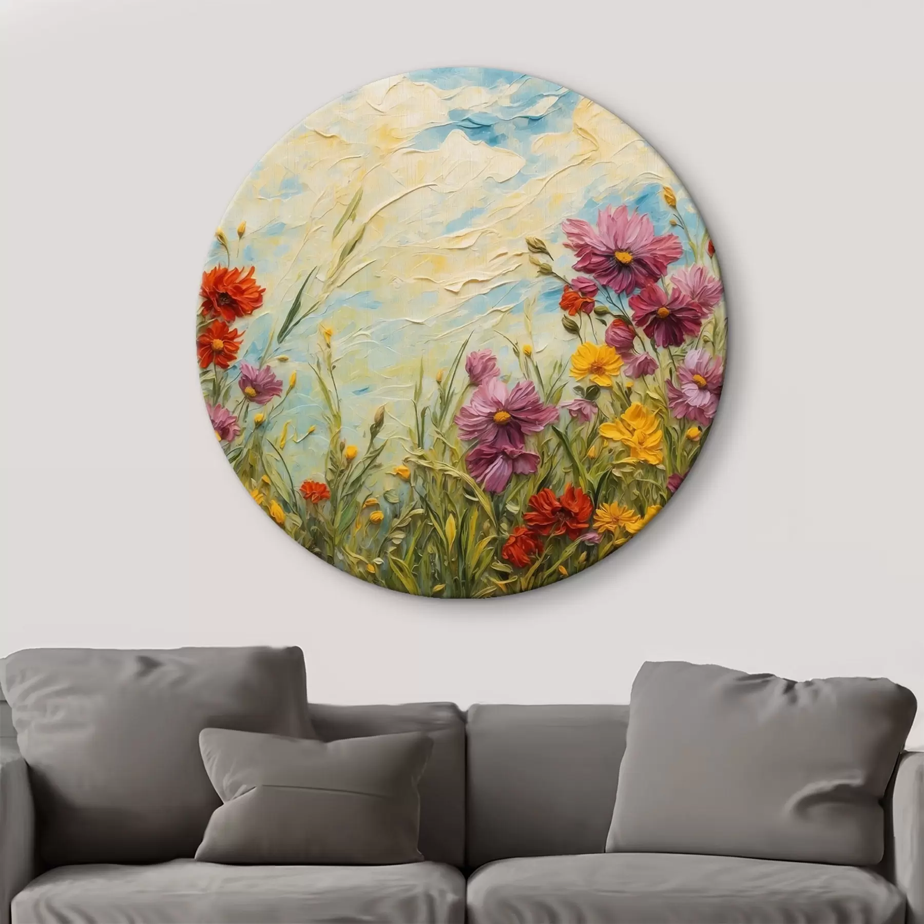  Peintures Champ de fleurs en peinture à l'huile r43102