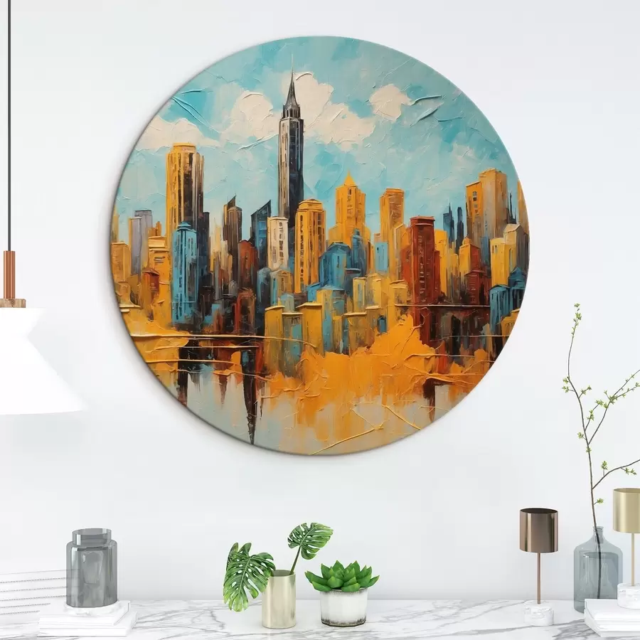  Schilderijen Stad in olieverfstijl r43108