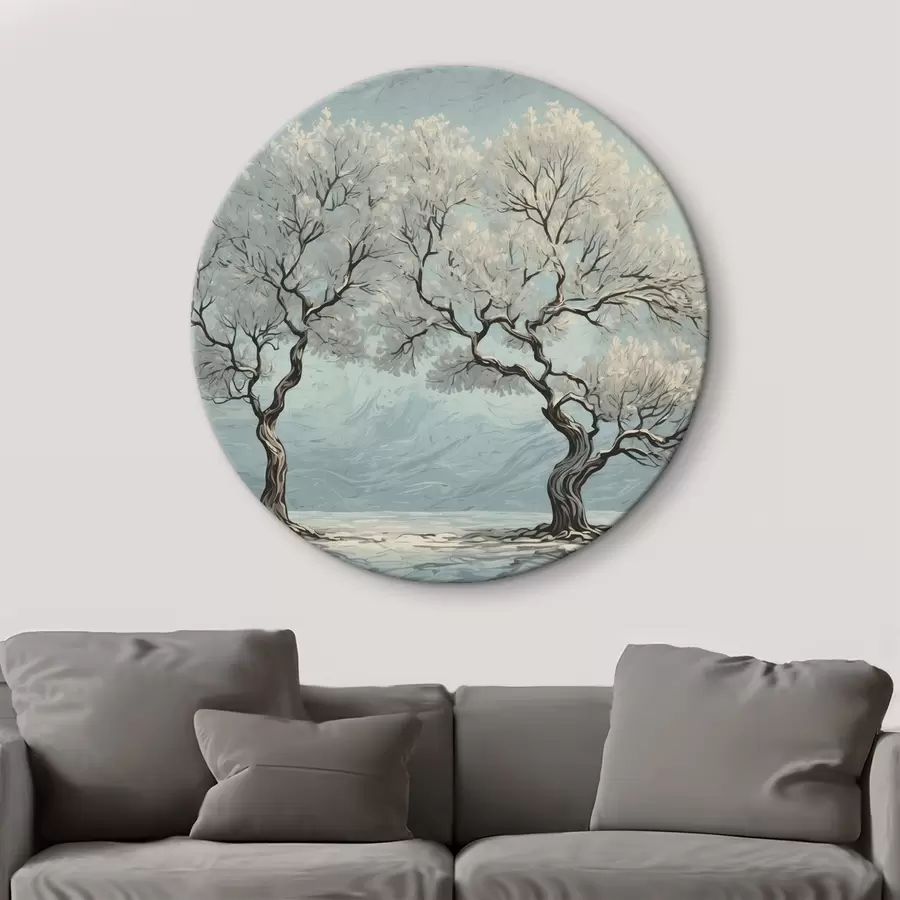  Peintures Arbres blancs en peinture acrylique r43112