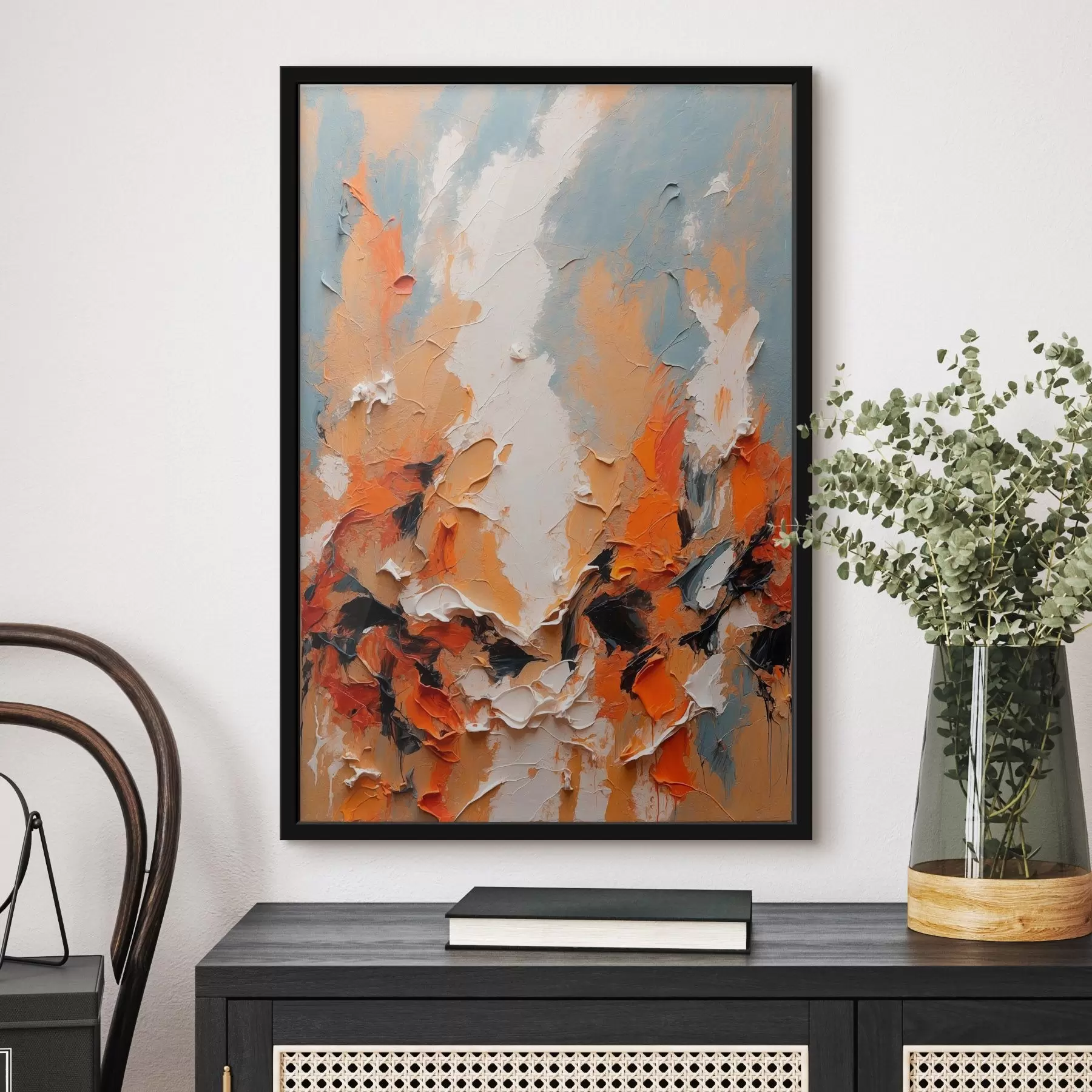 Fotobehang Abstract olieverfschilderij in stijl f43088