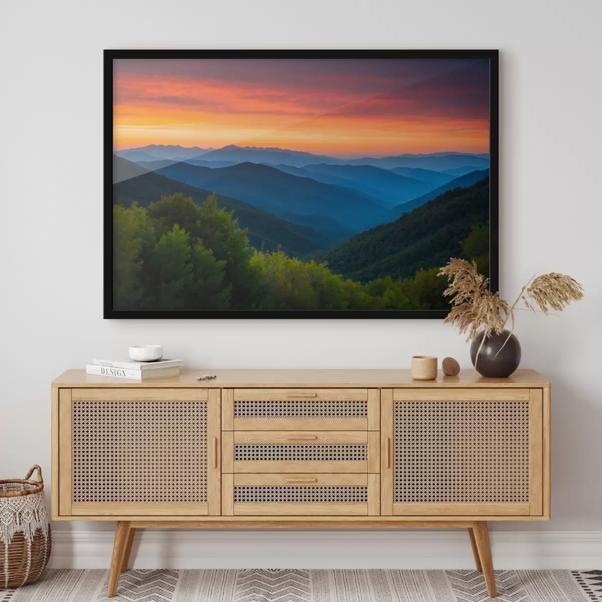 Affiche Vue des montagnes à l'aube f43119