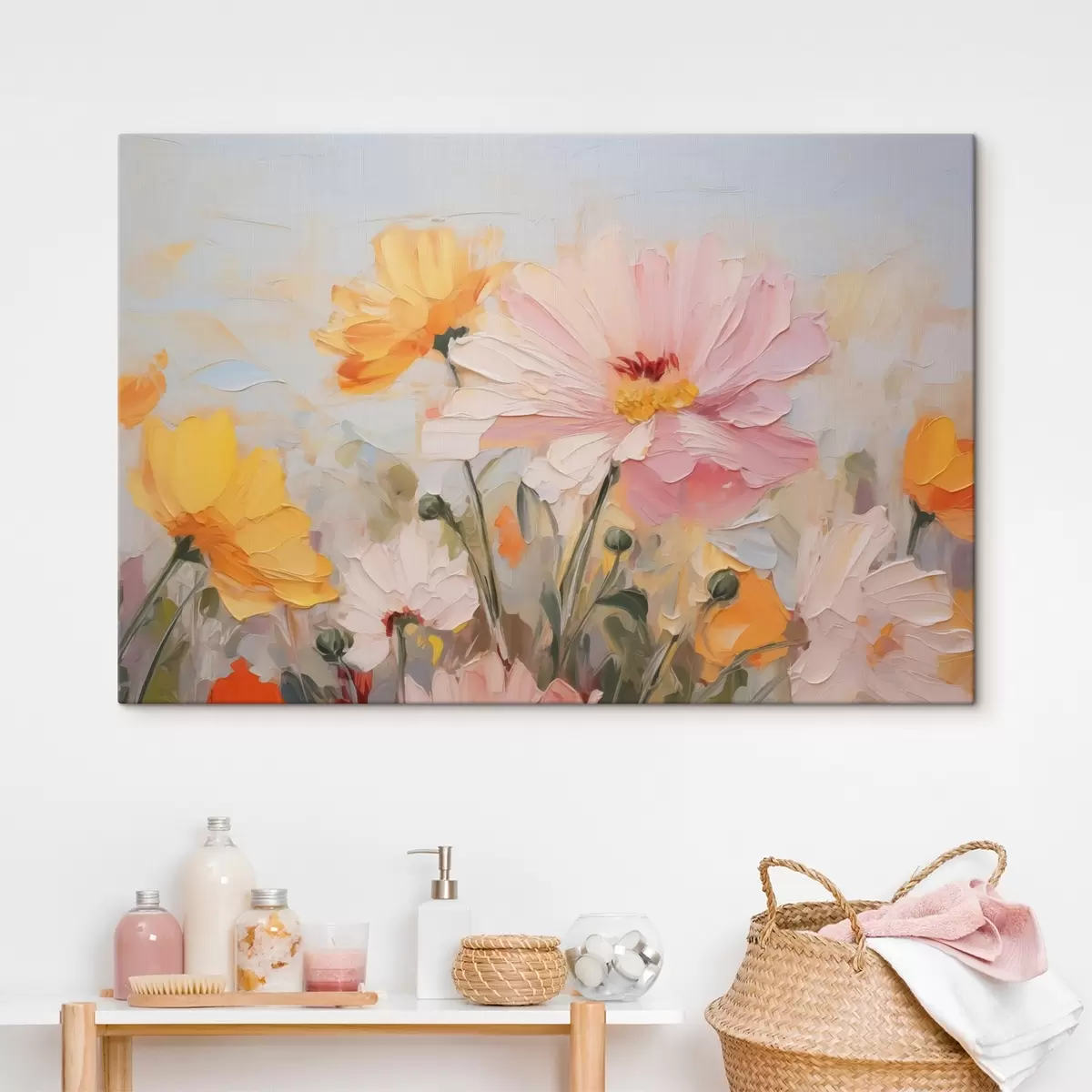  Schilderijen Heldere abstracte bloemen s43232