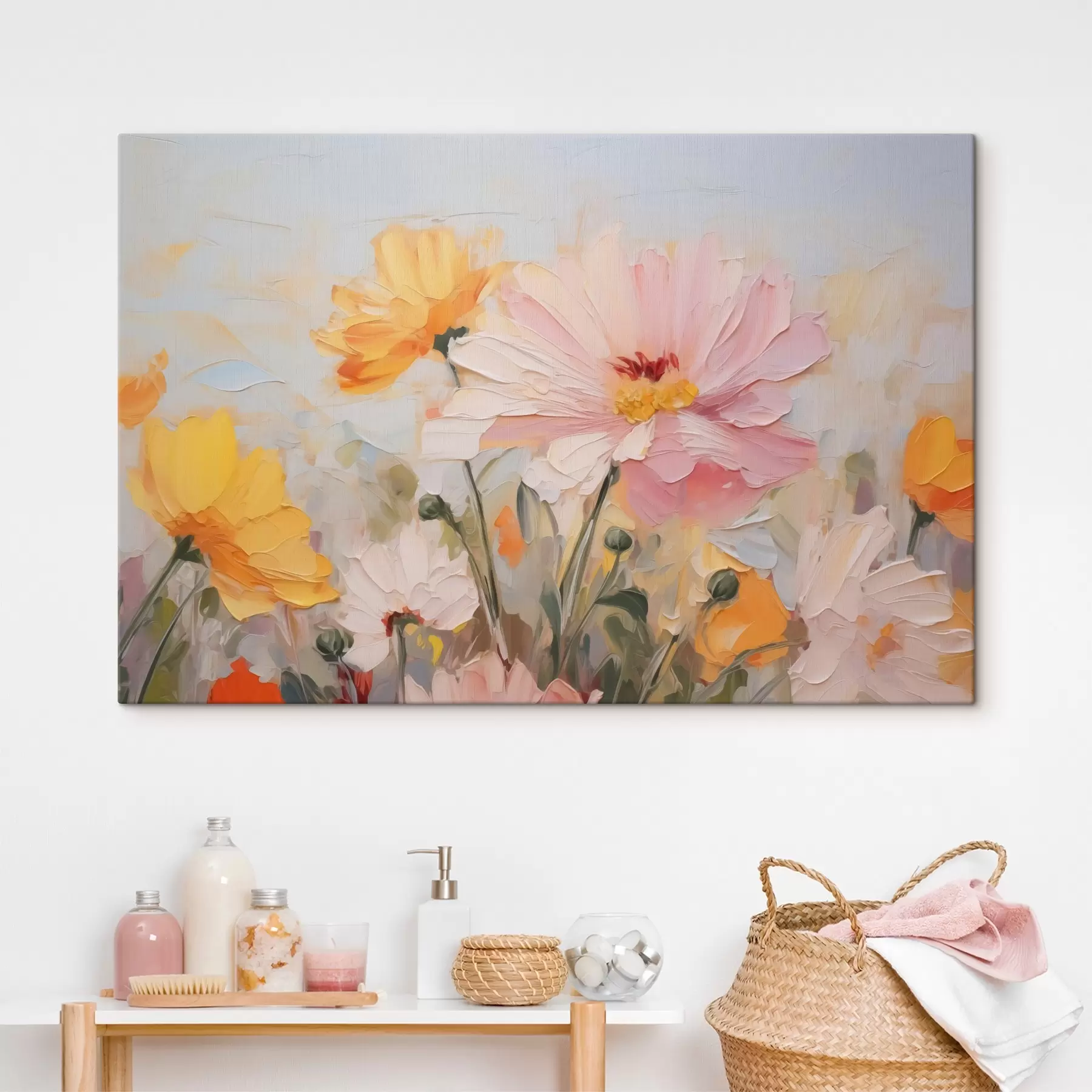  Schilderijen Heldere abstracte bloemen s43232