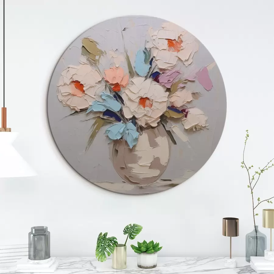  Peintures Fleurs abstraites dans un vase r43233