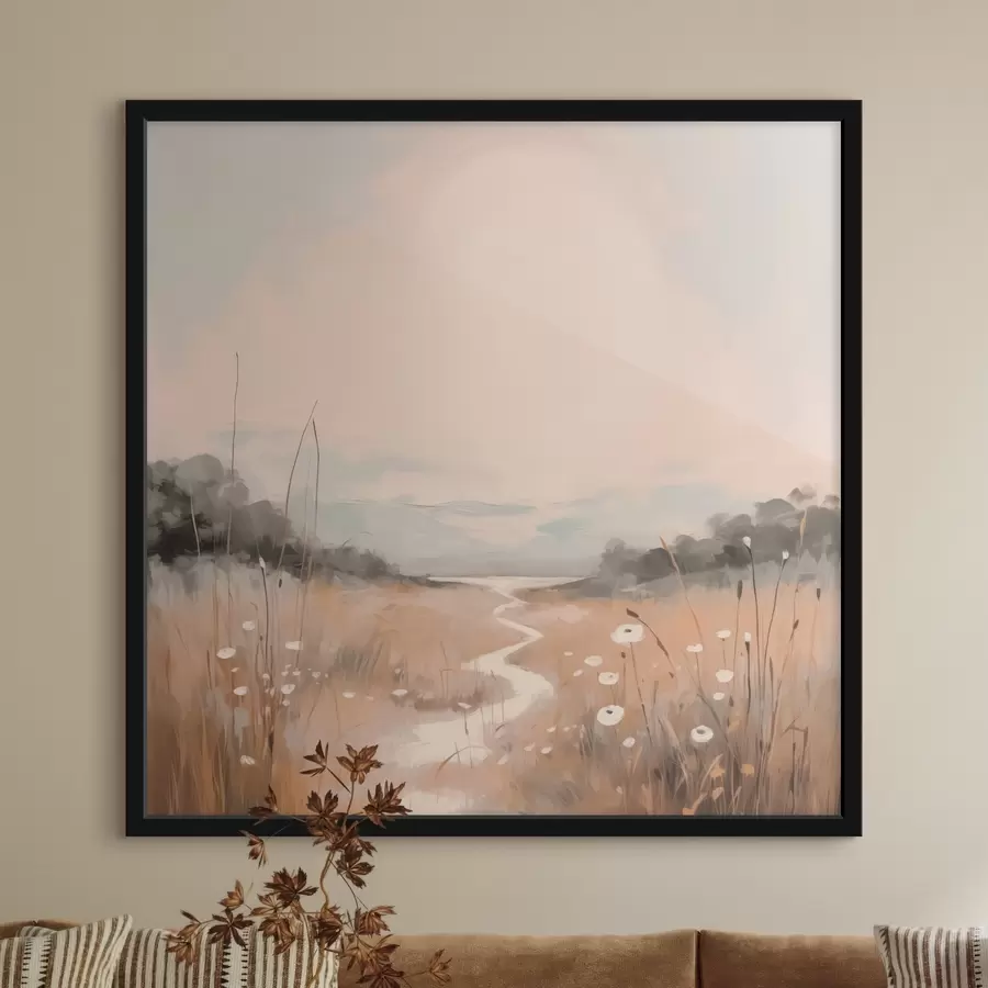 Papier peint photo Paysage de campagne imitation peinture f43224