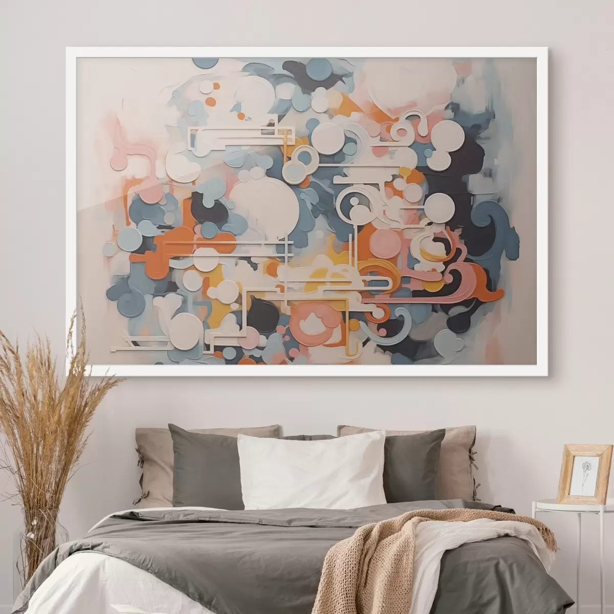 Poster Abstractie imitatie van schilderkunst f43227