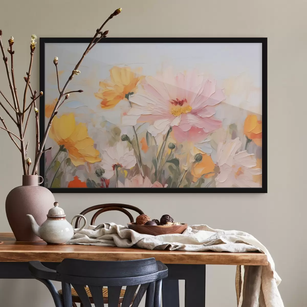 Poster Heldere abstracte bloemen f43232