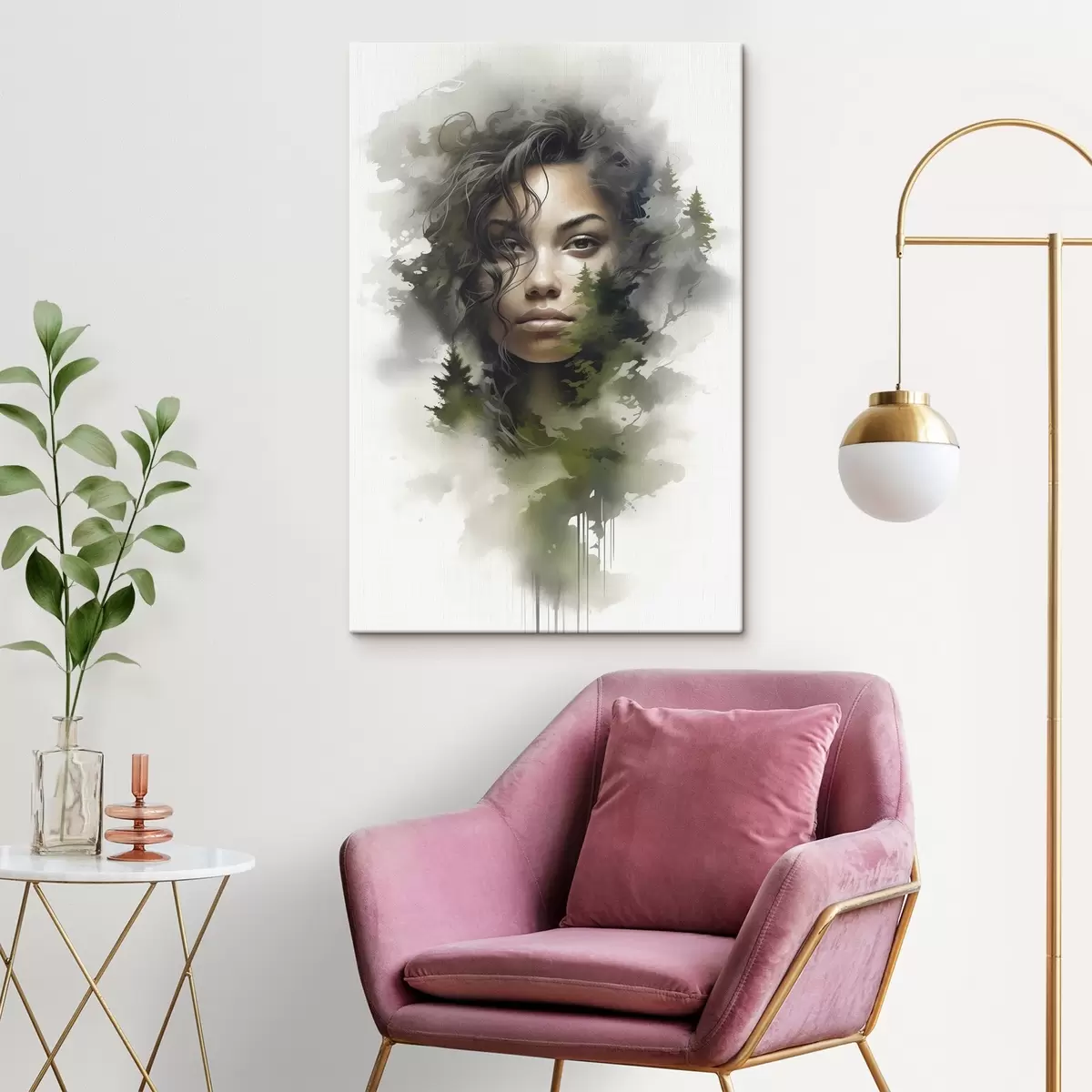  Peintures Personnes, image abstraite d'une forêt s43259