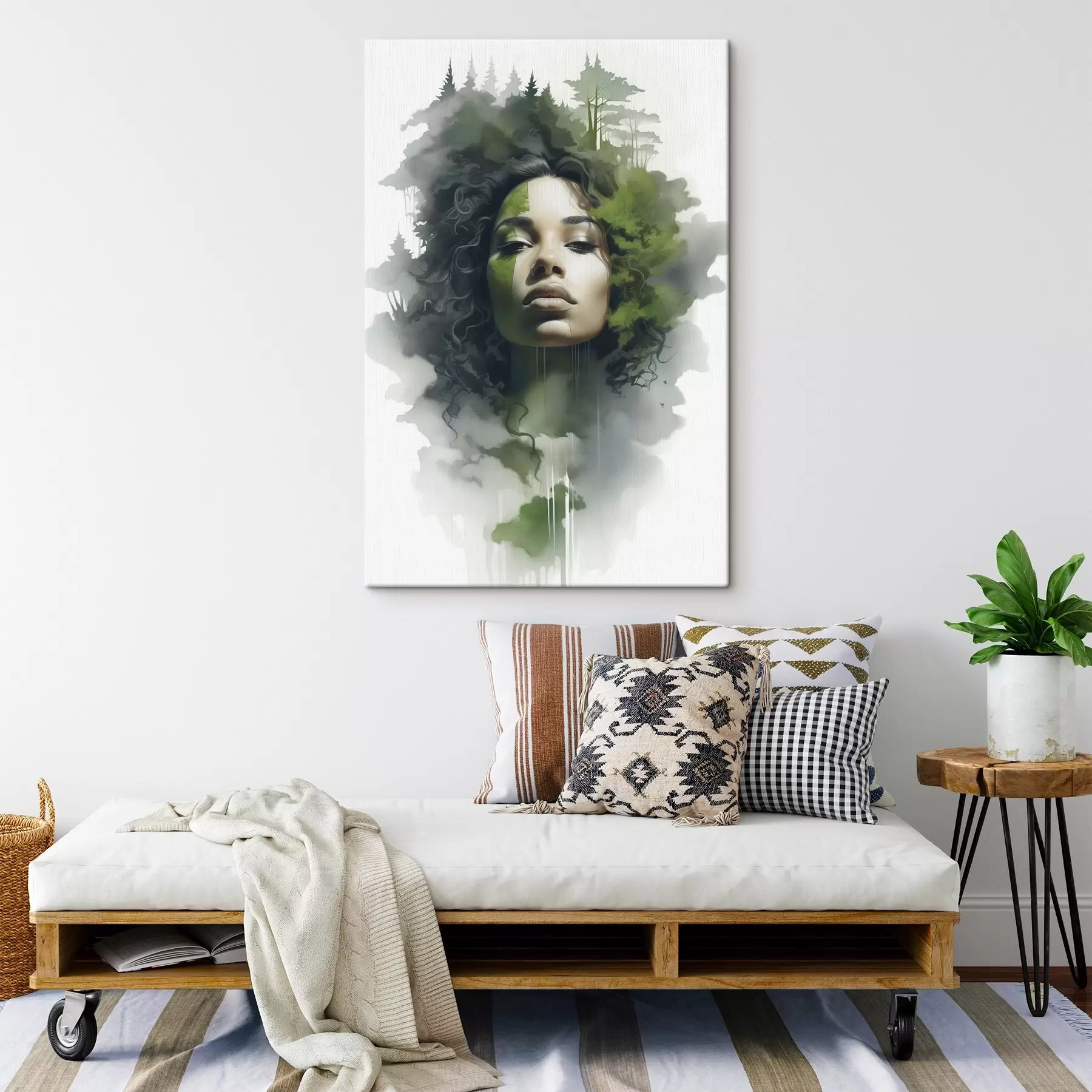  Peintures Personnes, image abstraite d'une forêt s43260