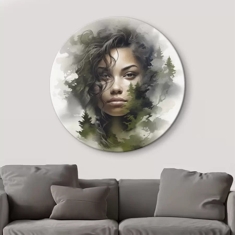  Schilderijen Mensen, abstract beeld van een bos r43259