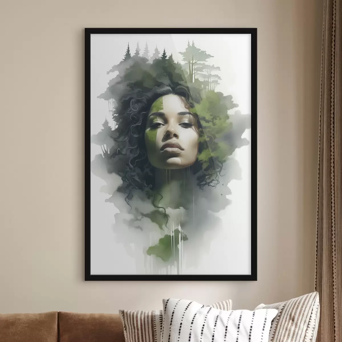 Affiche Personnes, image abstraite d'une forêt f43260