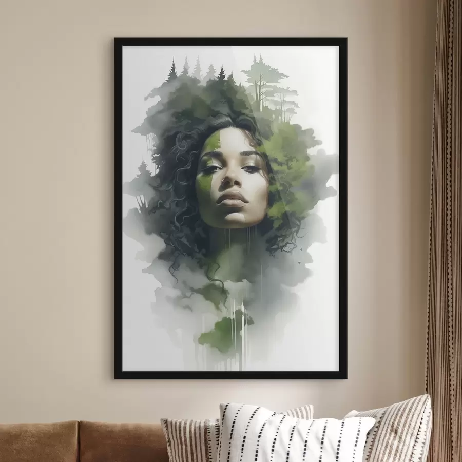 Fotobehang Mensen, abstract beeld van een bos f43260