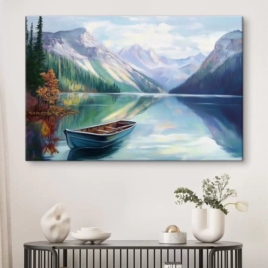  Peintures Beau lac dans les montagnes s43289