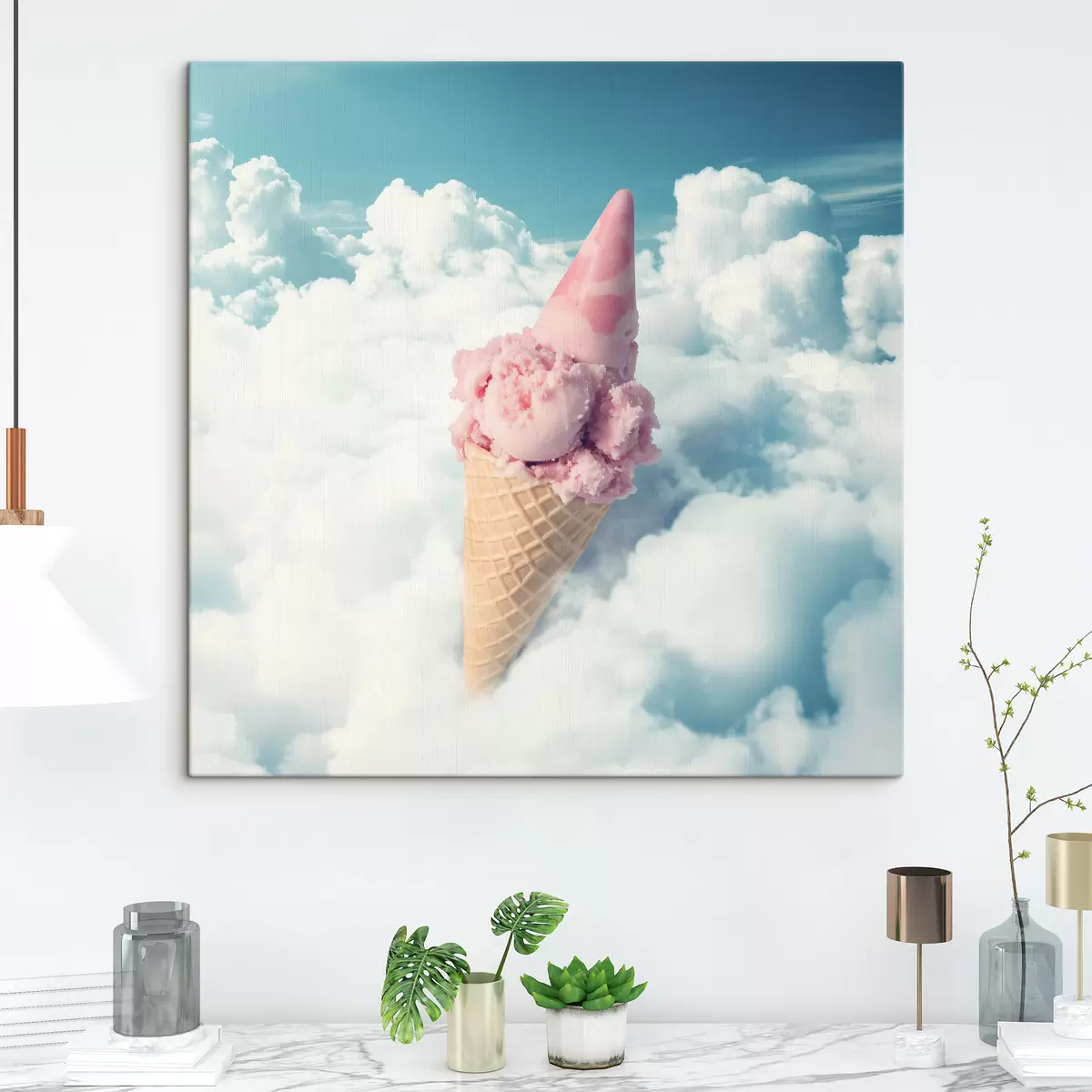  Peintures Glace dans les nuages blancs s43301