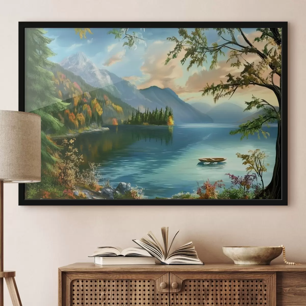 Affiche Paysage d'un lac dans les montagnes f43286