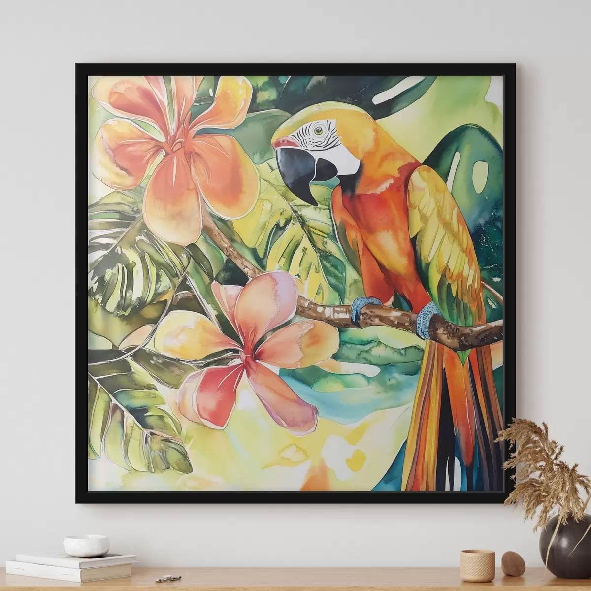 Poster Heldere papegaai f43307