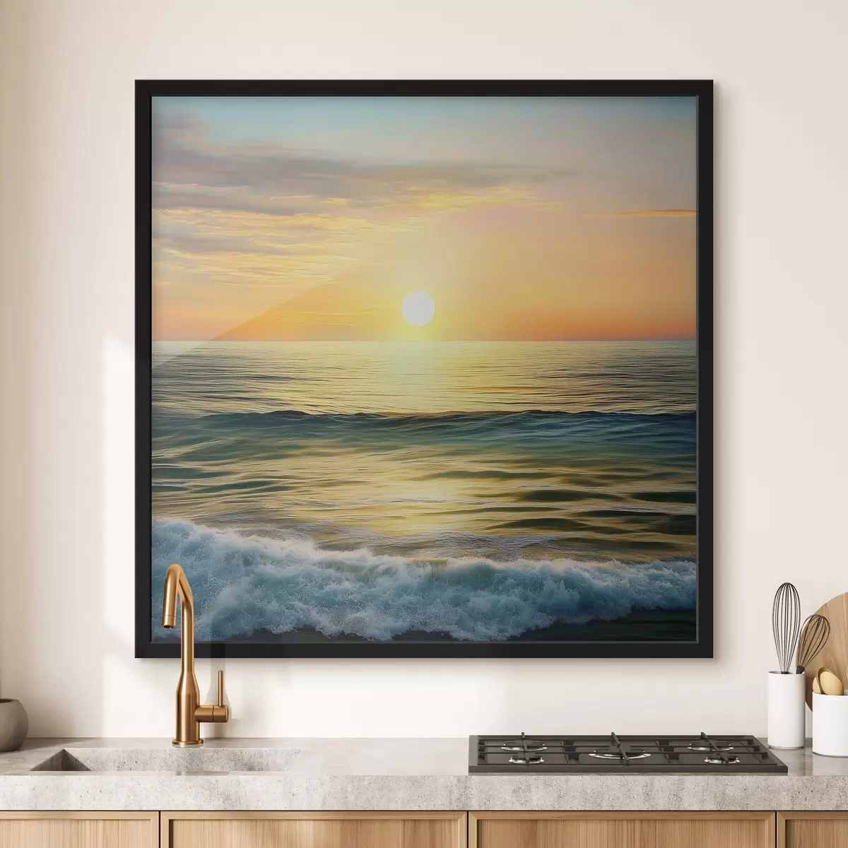 Poster Dageraad boven zee f43308