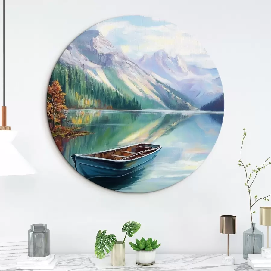  Schilderijen Prachtig meer in de bergen r43289