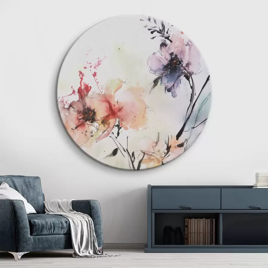  Schilderijen Bloemen in de stijl van aquarel r43295