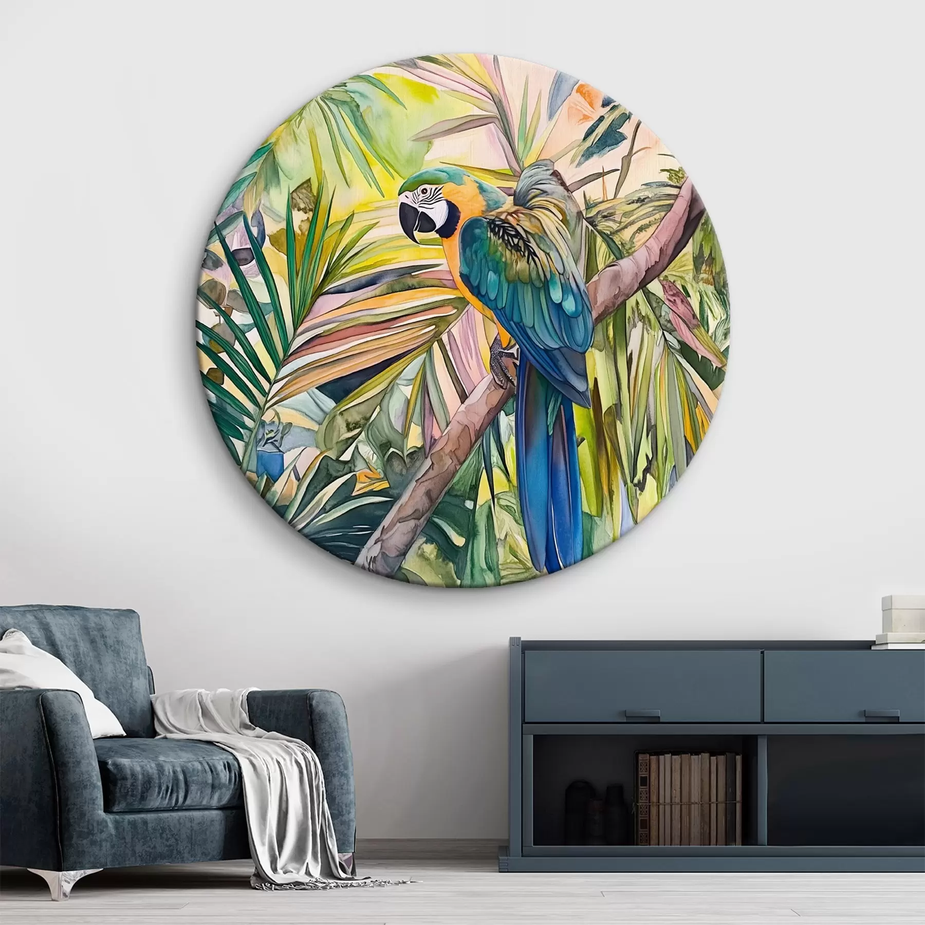  Schilderijen Papegaai op een boom r43306