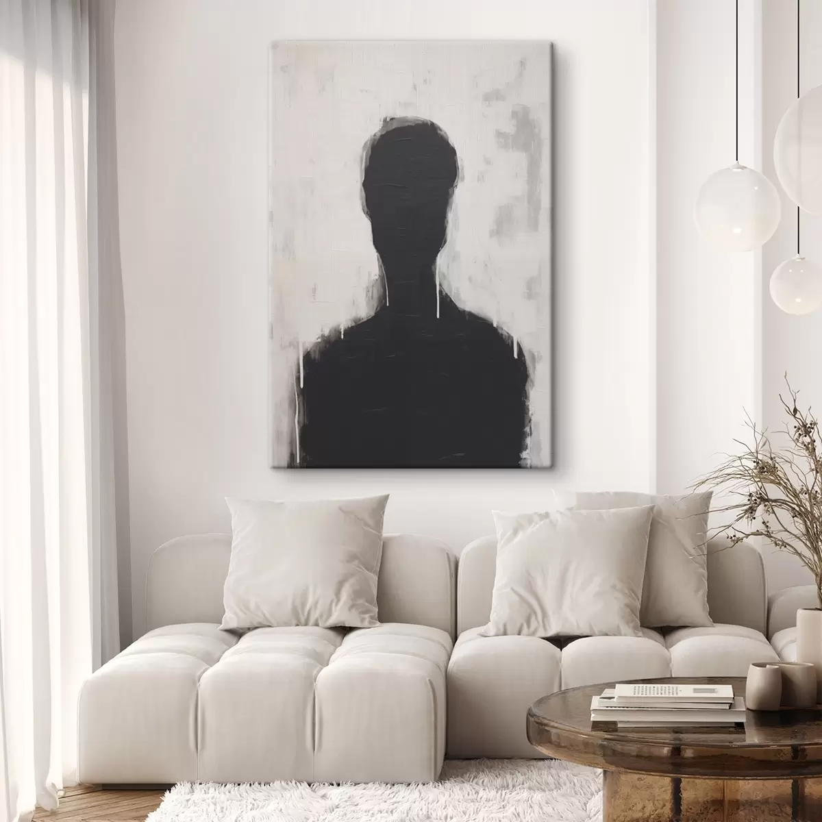  Schilderijen Silhouet op een witte achtergrond s43275