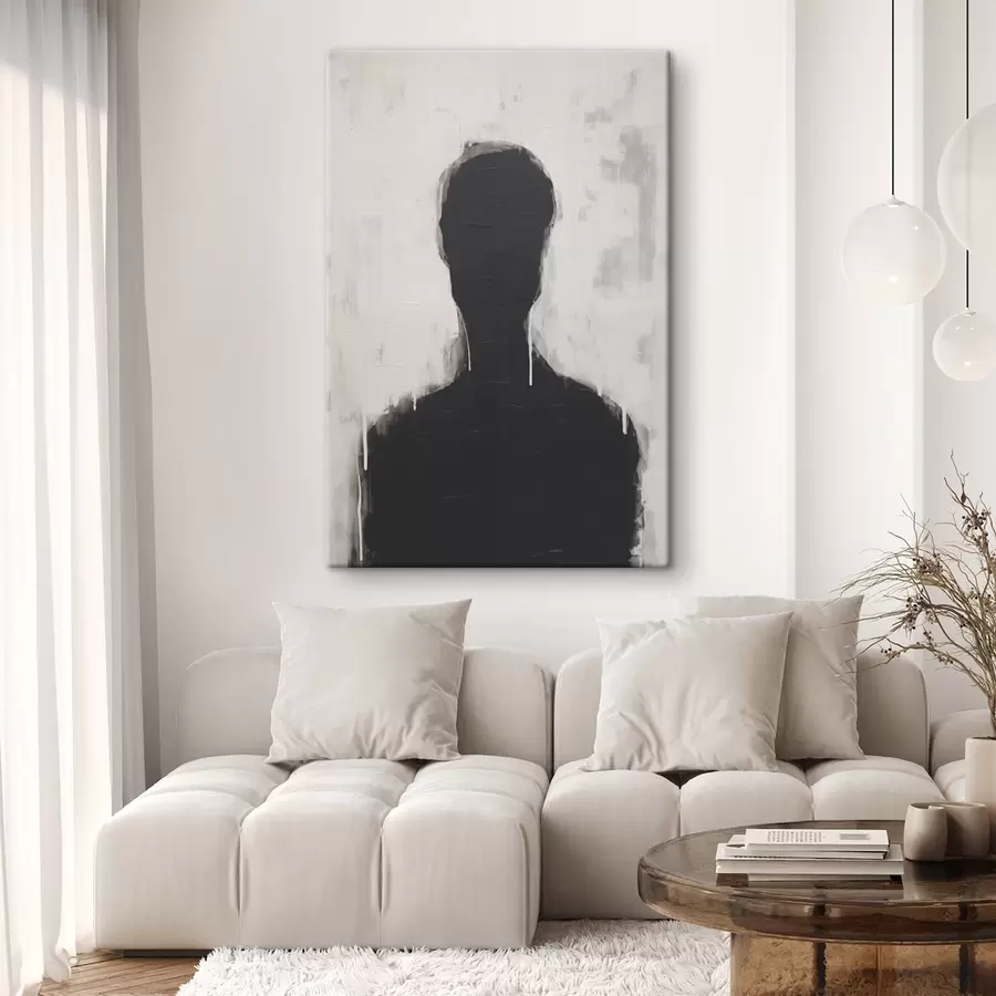  Peintures Silhouette sur fond blanc s43275