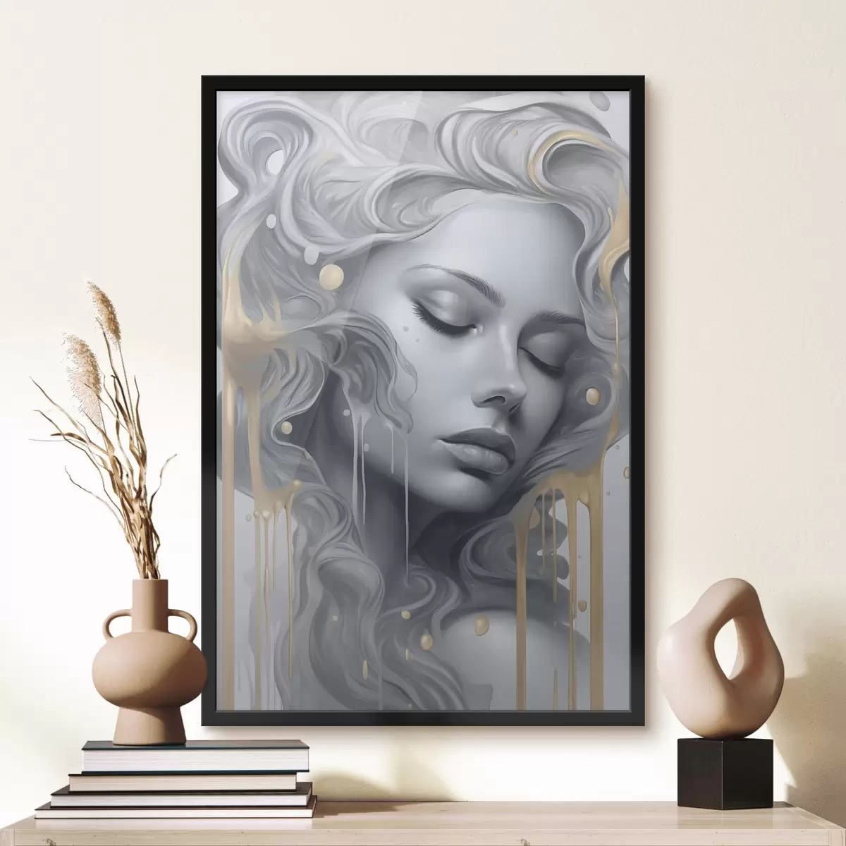 Affiche Portrait aux lignes douces f43278